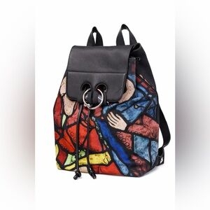 JW ANDERSON Black and Colorful Graphic Backpack